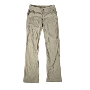 Marmot Hiking Pants Womens Size 4 Khaki Tan Straight Leg Travel Casual